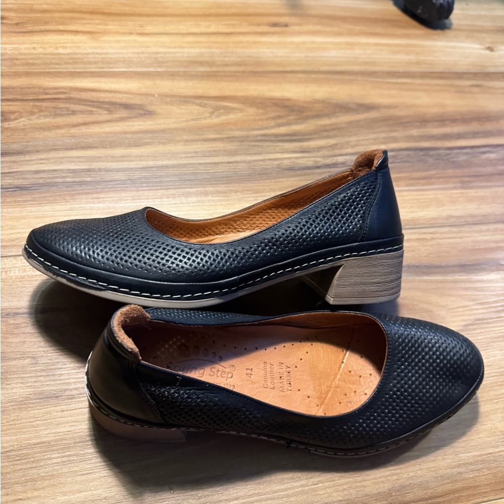Spring Step Black Perforated Flats - Picture 7 of 10